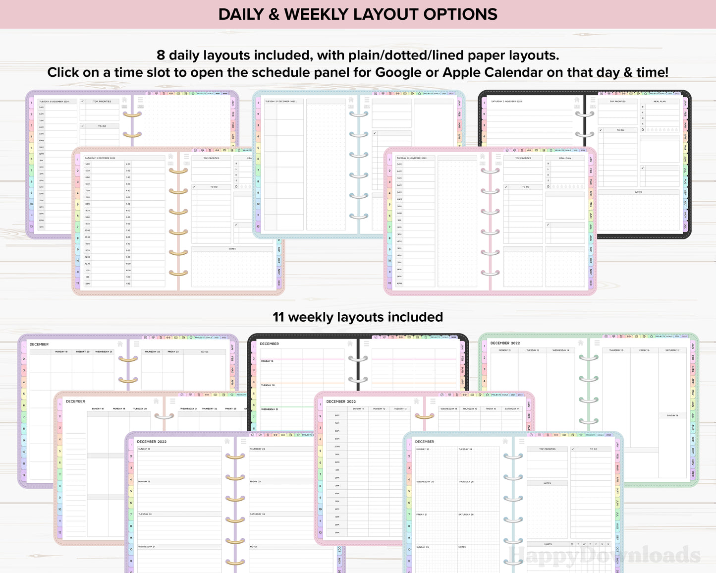 Digital Planner Bundle 2025, 2026 & Undated – REGULAR