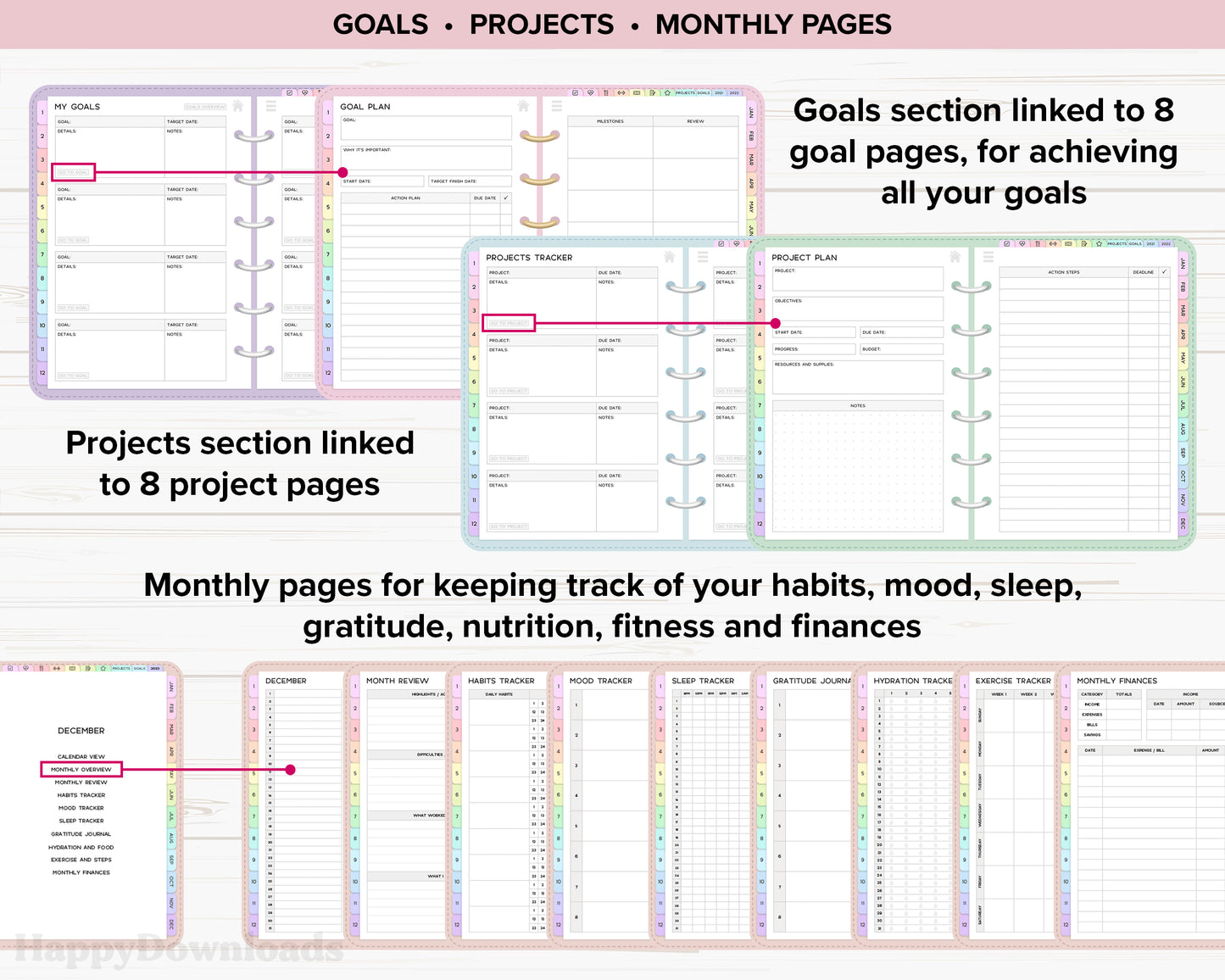 Digital Planner Bundle 2025, 2026 & Undated – REGULAR
