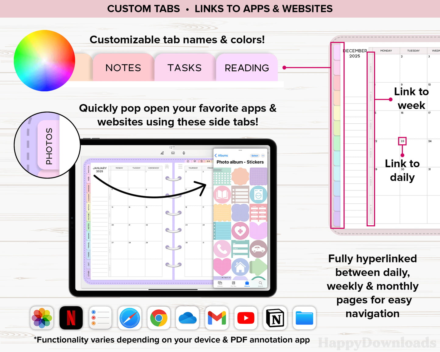 Digital Planner Bundle 2025, 2026 & Undated – REGULAR
