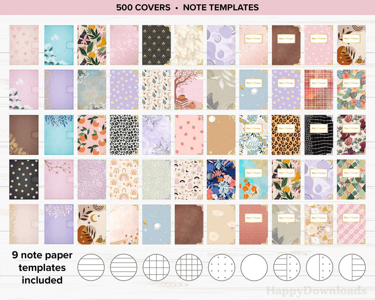 Digital Planner Bundle 2026, 2027 & Undated – REGULAR – Happydownloads