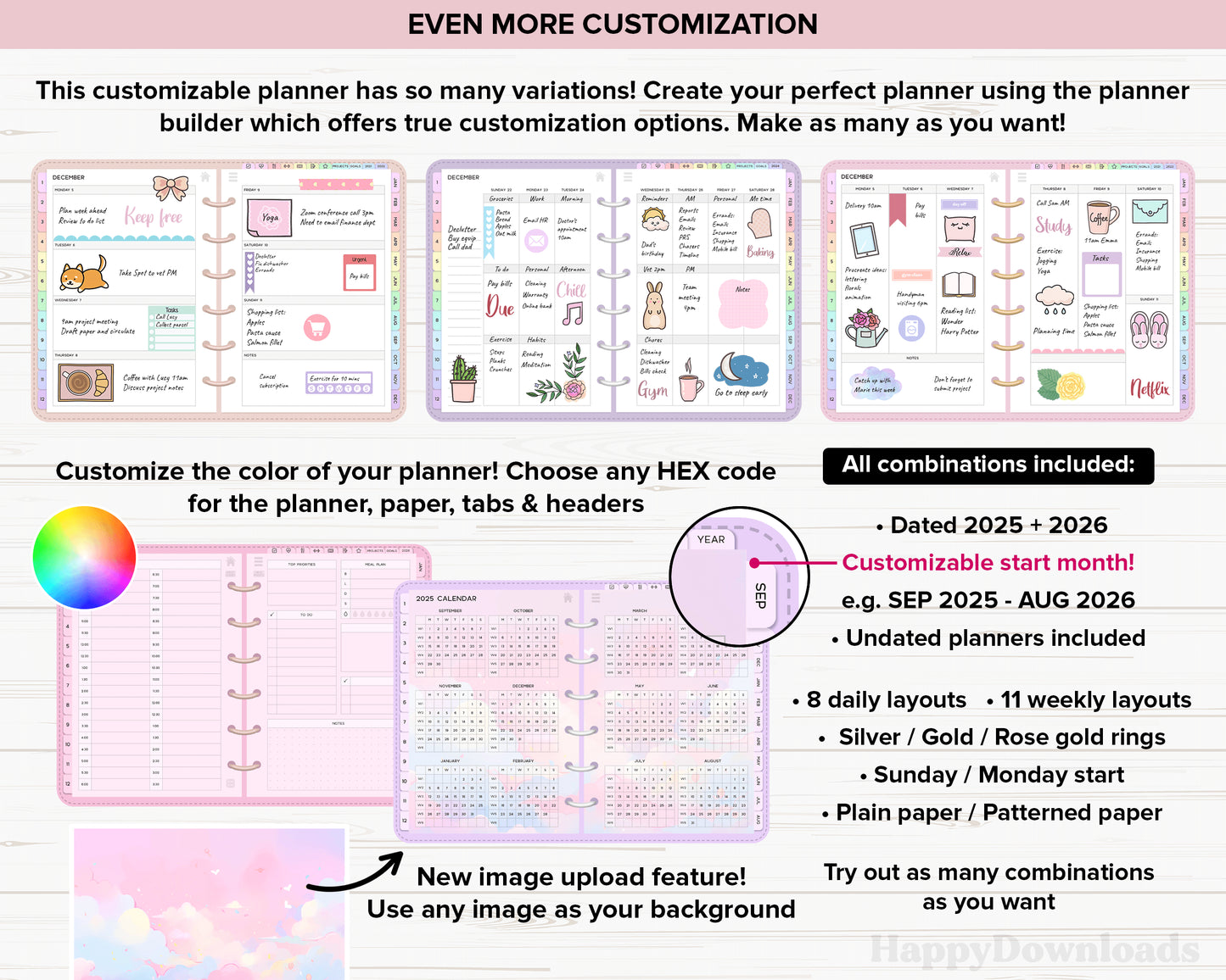 Digital Planner Bundle 2025, 2026 & Undated – REGULAR